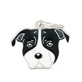 Medaglietta Friend Amstaff Bianco e Nero
