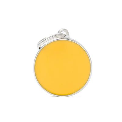 Medaglietta Basic Handmade Cerchio Grande Giallo 3,2x3,7 cm