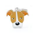 Medaglietta Friend American Pit Bull Bianco e Marrone