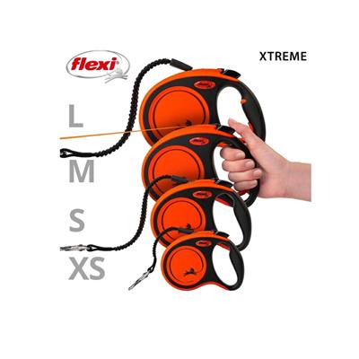 Guinzaglio Flexi Xtreme Fascetta Arancione e Nero