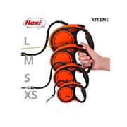 Guinzaglio Flexi Xtreme Fascetta Arancione e Nero