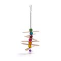 Gioco Oscillante con Perline in Legno e Campanella 9,5x24,5 cm