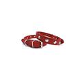 Collare Punk Ecopelle con Borchie 40-45x1,9 cm Rosso