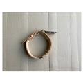 Collare in Cuoio Sagomato con Salvapelo Beige 4x60 cm