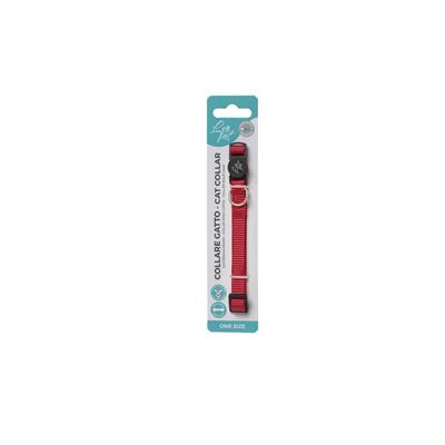 Collare per Gatti Tinta Unita 20-35x1 cm Rosso