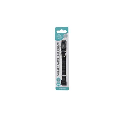 Collare per Gatti Tinta Unita 20-35x1 cm Nero